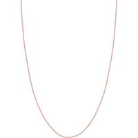 Olas d'Oro - 14K Rose Gold 20" 1.25mm Wheat Chain Necklace with Lobster Lock Elegant Minimalist Design