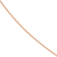 Olas d'Oro - 14K Rose Gold 20" 1.25mm Wheat Chain Necklace with Lobster Lock Elegant Minimalist Design