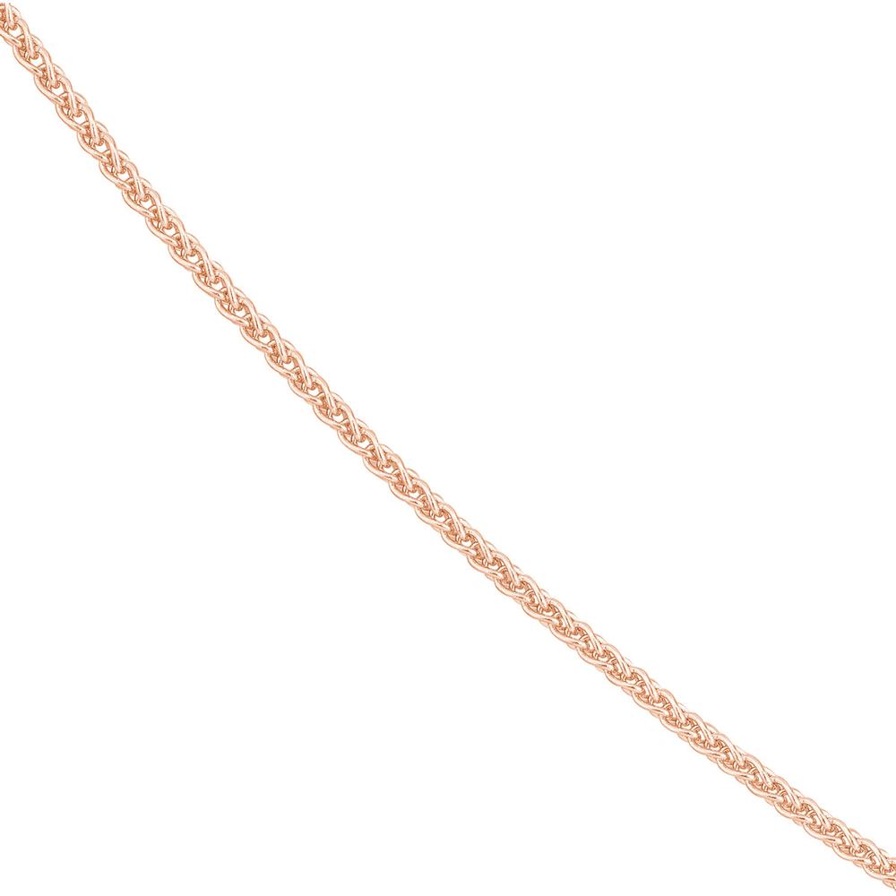 Olas d'Oro - 14K Rose Gold 20" 1.25mm Wheat Chain Necklace with Lobster Lock Elegant Minimalist Design
