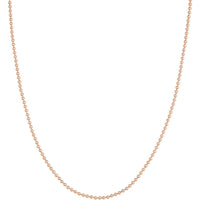 Olas d'Oro - 14K Rose Gold 20" Bead Chain Necklace 7.08 Grams Total Weight