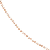 Olas d'Oro - 14K Rose Gold 20" Bead Chain Necklace 7.08 Grams Total Weight