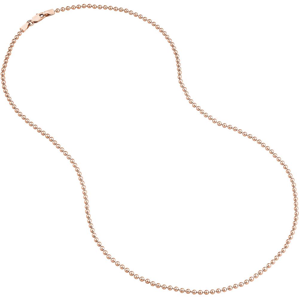 Olas d'Oro - 14K Rose Gold 20" Bead Chain Necklace 7.08 Grams Total Weight