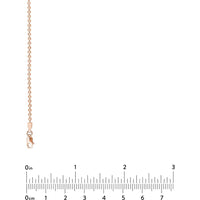 Olas d'Oro - 14K Rose Gold 20" Bead Chain Necklace 7.08 Grams Total Weight