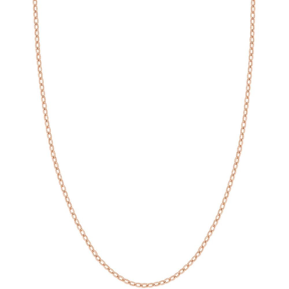 Olas d'Oro - 14K Rose Gold 20" Designer Rolo Chain with Lobster Lock 5.26 Grams Total Weight