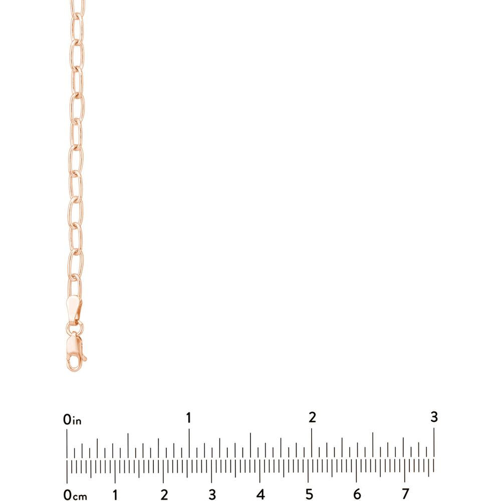 Olas d'Oro - 14K Rose Gold 20" Paper Clip Chain Necklace with Lobster Lock - 9.22 grams Average Weight