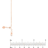 Olas d'Oro - 14K Rose Gold 22" Adjustable Diamond-Cut Cable Chain Necklace with Slider Bead