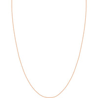 Olas d'Oro - 14K Rose Gold 22" Adjustable Square Wheat Chain Necklace with Slider Bead - 2.52 grams