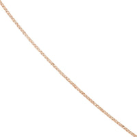Olas d'Oro - 14K Rose Gold 22" Adjustable Square Wheat Chain Necklace with Slider Bead - 2.52 grams