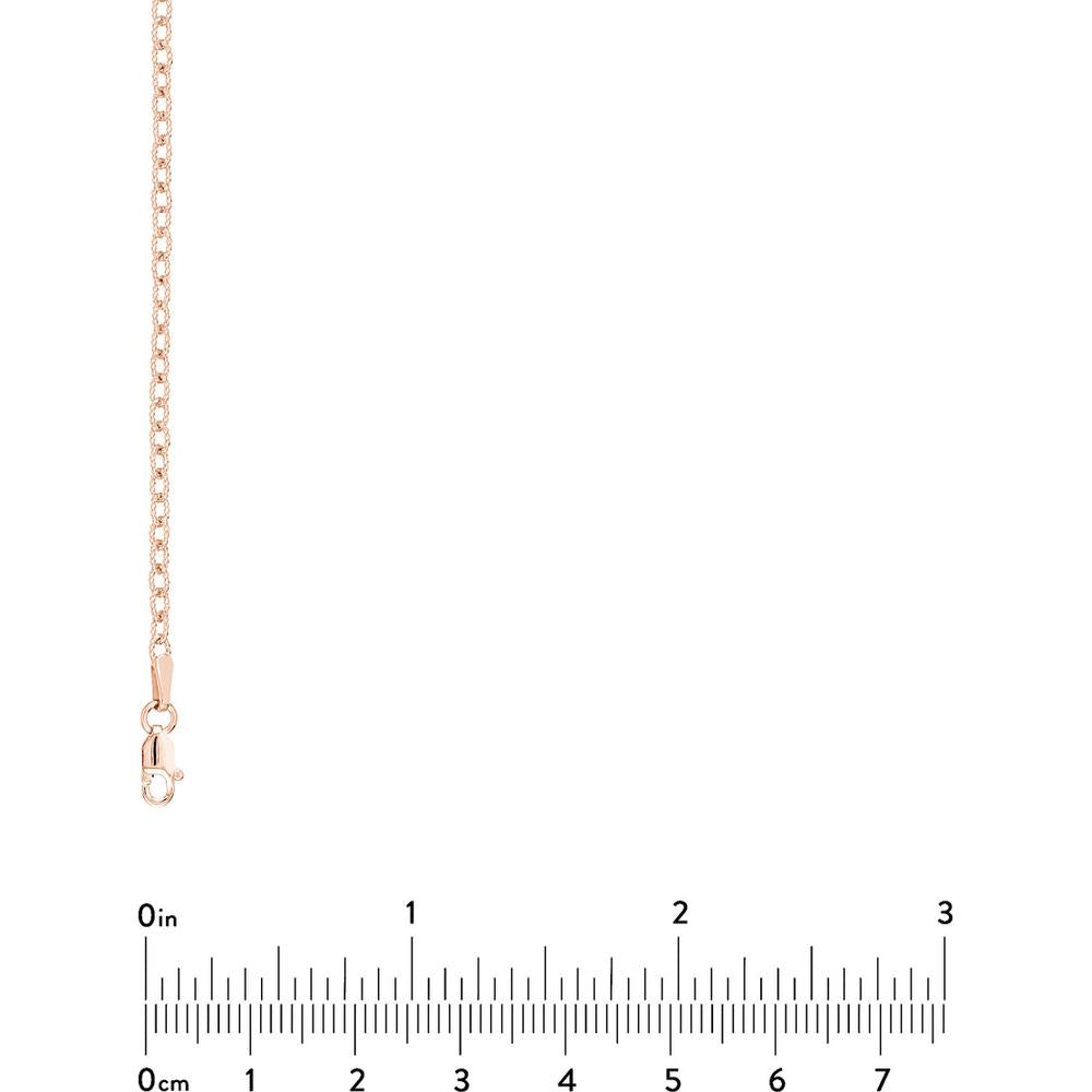 Olas d'Oro - 14K Rose Gold 24" Designer Rolo Chain Necklace with Lobster Lock - 6.25 Grams