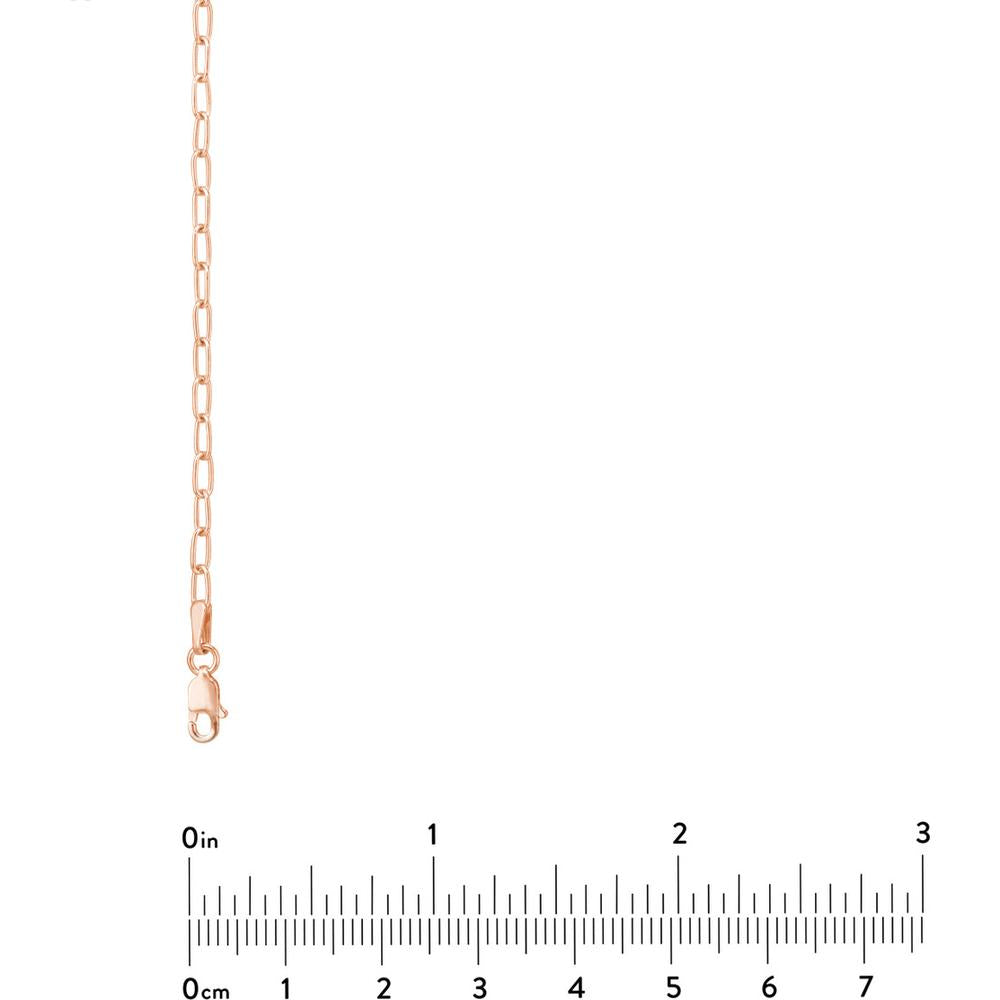 Olas d'Oro - 14K Rose Gold 24" Paper Clip Necklace with Diamond-Cut Links and Lobster Lock 6.17 Grams Total Weight