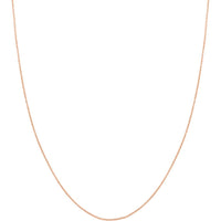 Olas d'Oro - 14K Rose Gold 24" Open Diamond-Cut Cable Necklace with Lobster Lock - 2.18 Grams Total Weight