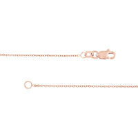 Olas d'Oro - 14K Rose Gold 24" Open Diamond-Cut Cable Necklace with Lobster Lock - 2.18 Grams Total Weight