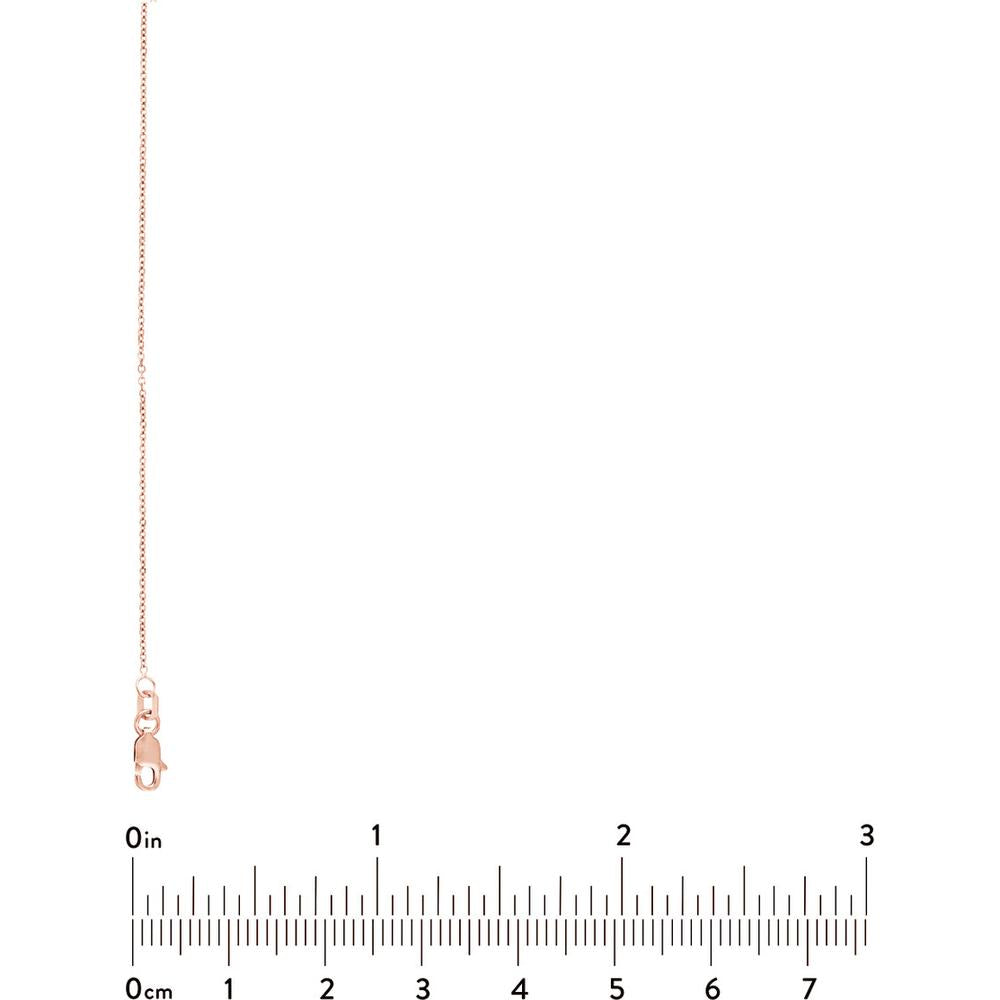 Olas d'Oro - 14K Rose Gold 24" Open Diamond-Cut Cable Necklace with Lobster Lock - 2.18 Grams Total Weight