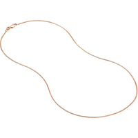 Olas d'Oro - 14K Rose Gold 24" Snake Chain Necklace with Lobster Lock - 3.73 Grams Average Weight