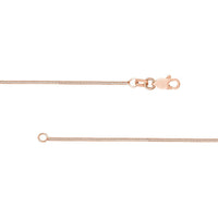 Olas d'Oro - 14K Rose Gold 24" Snake Chain Necklace with Lobster Lock - 3.73 Grams Average Weight