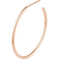 Olas d'Oro - 14K Rose Gold 25mm Hoop Post Earrings Effortless Elegance in Classic Rose Gold