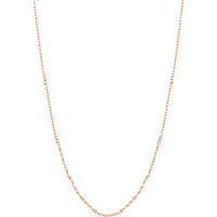 Olas d'Oro - 14K Rose Gold 26" Adjustable Diamond-Cut Cable Chain Necklace with Slider Bead