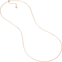 Olas d'Oro - 14K Rose Gold 26" Adjustable Diamond-Cut Cable Chain Necklace with Slider Bead