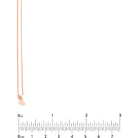 Olas d'Oro - 14K Rose Gold 26" Adjustable Diamond-Cut Cable Chain Necklace with Slider Bead