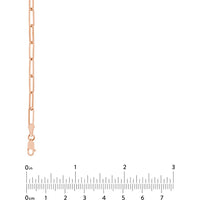 Olas d'Oro - 14K Rose Gold 30" Designer Long Link Chain Necklace 3.80mm Wide, Lobster Clasp Closure