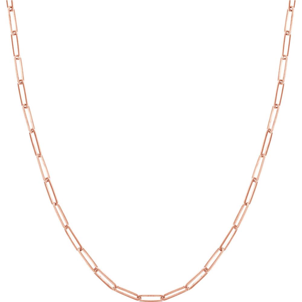 Olas d'Oro - 14K Rose Gold 30" Long Link Chain Necklace - 3.95mm, 24 grams