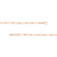 Olas d'Oro - 14K Rose Gold 30" Long Link Chain Necklace - 3.95mm, 24 grams