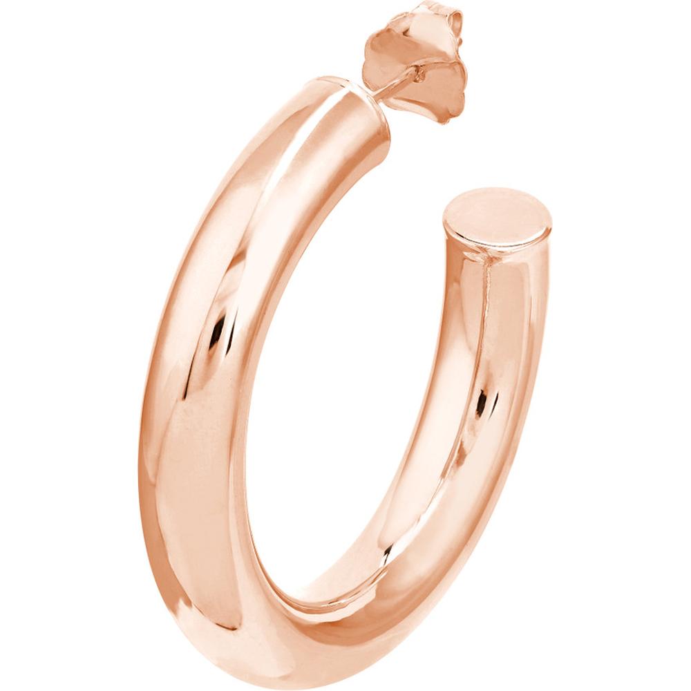 Olas d'Oro - 14K Rose Gold 30mm Tube Hoop Earrings - 3.84 Grams Total Weight