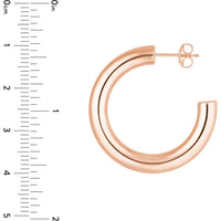 Olas d'Oro - 14K Rose Gold 30mm Tube Hoop Earrings - 3.84 Grams Total Weight