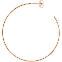 Olas d'Oro - 14K Rose Gold 40mm Hoop Earrings - Lightweight and Elegant Design