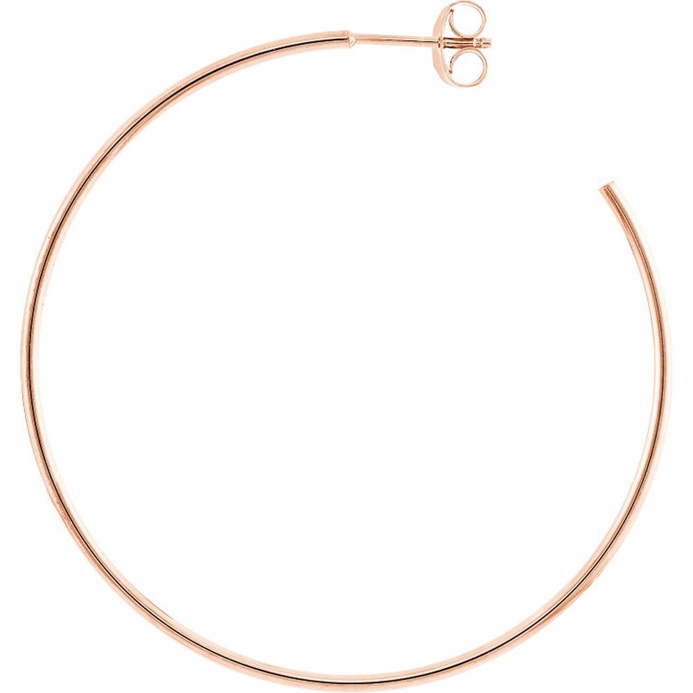 Olas d'Oro - 14K Rose Gold 40mm Hoop Earrings - Lightweight and Elegant Design