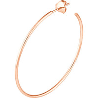 Olas d'Oro - 14K Rose Gold 40mm Hoop Earrings - Lightweight and Elegant Design