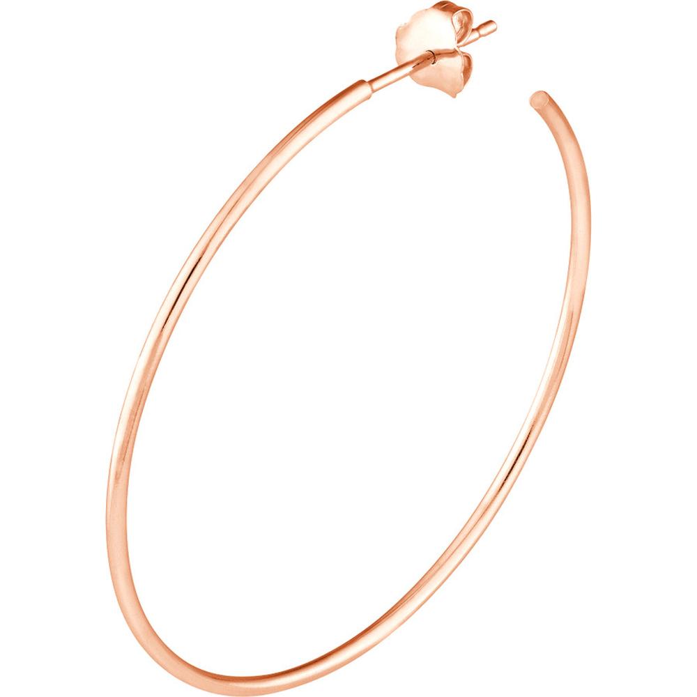 Olas d'Oro - 14K Rose Gold 40mm Hoop Earrings - Lightweight and Elegant Design