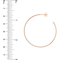 Olas d'Oro - 14K Rose Gold 40mm Hoop Earrings - Lightweight and Elegant Design