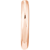 Olas d'Oro - 14K Rose Gold 4mm x 25mm Tube Hoop Earrings