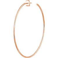Olas d'Oro - 14K Rose Gold 50mm Large Hoop Post Earrings - 3.09 Grams Total Weight