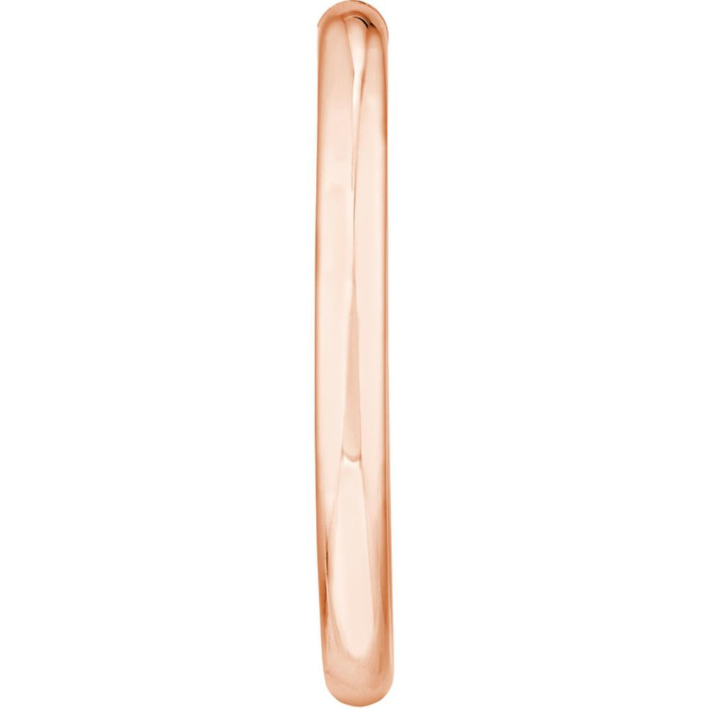 Olas d'Oro - 14K Rose Gold 50mm Tube Hoop Earrings - 7.20 Grams Total Weight