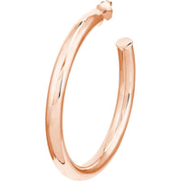 Olas d'Oro - 14K Rose Gold 50mm Tube Hoop Earrings - 7.20 Grams Total Weight