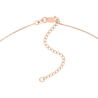 Olas d'Oro - 14K Rose Gold 5mm Brush Font Nameplate Necklace - Adjustable 16 to 18 Inches