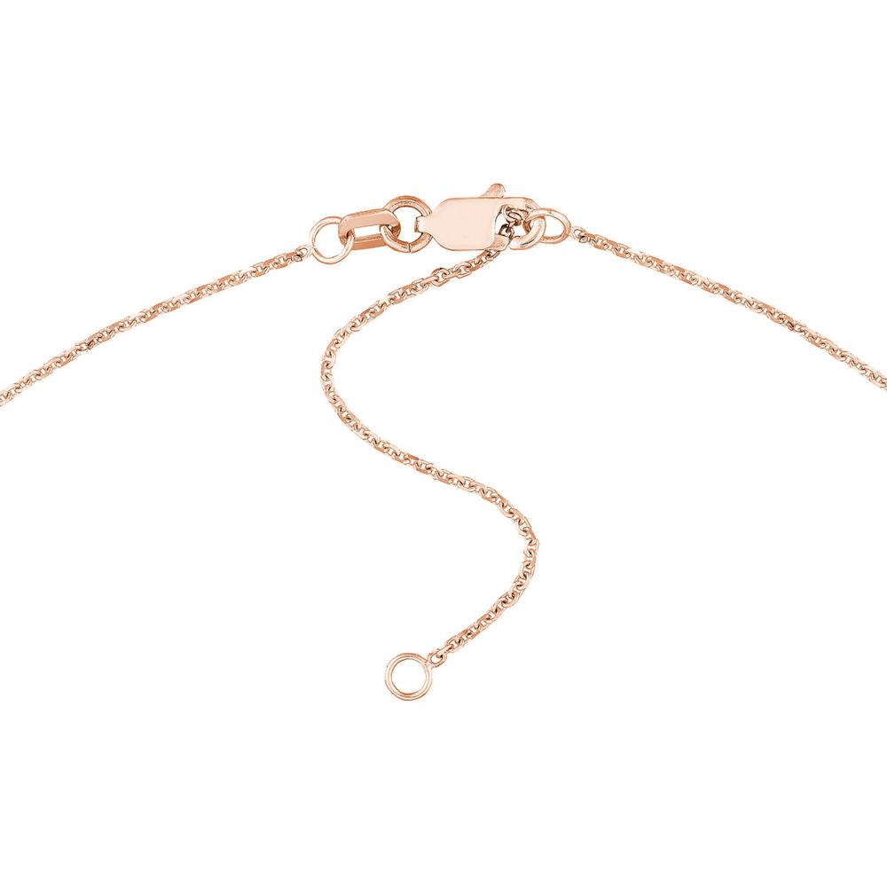 Olas d'Oro - 14K Rose Gold 5mm Bubble Font Nameplate Necklace - Personalized Custom Jewelry for Women