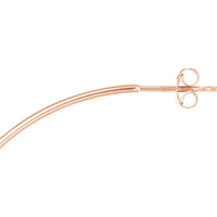Olas d'Oro - 14K Rose Gold 60mm Hoop Earrings with Post & Nut Closure - 3.52 Grams Total Weight