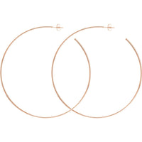 Olas d'Oro - 14K Rose Gold 75mm Large Hoop Post Earrings