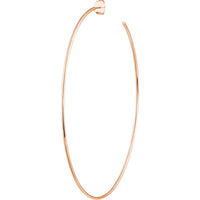 Olas d'Oro - 14K Rose Gold 75mm Large Hoop Post Earrings