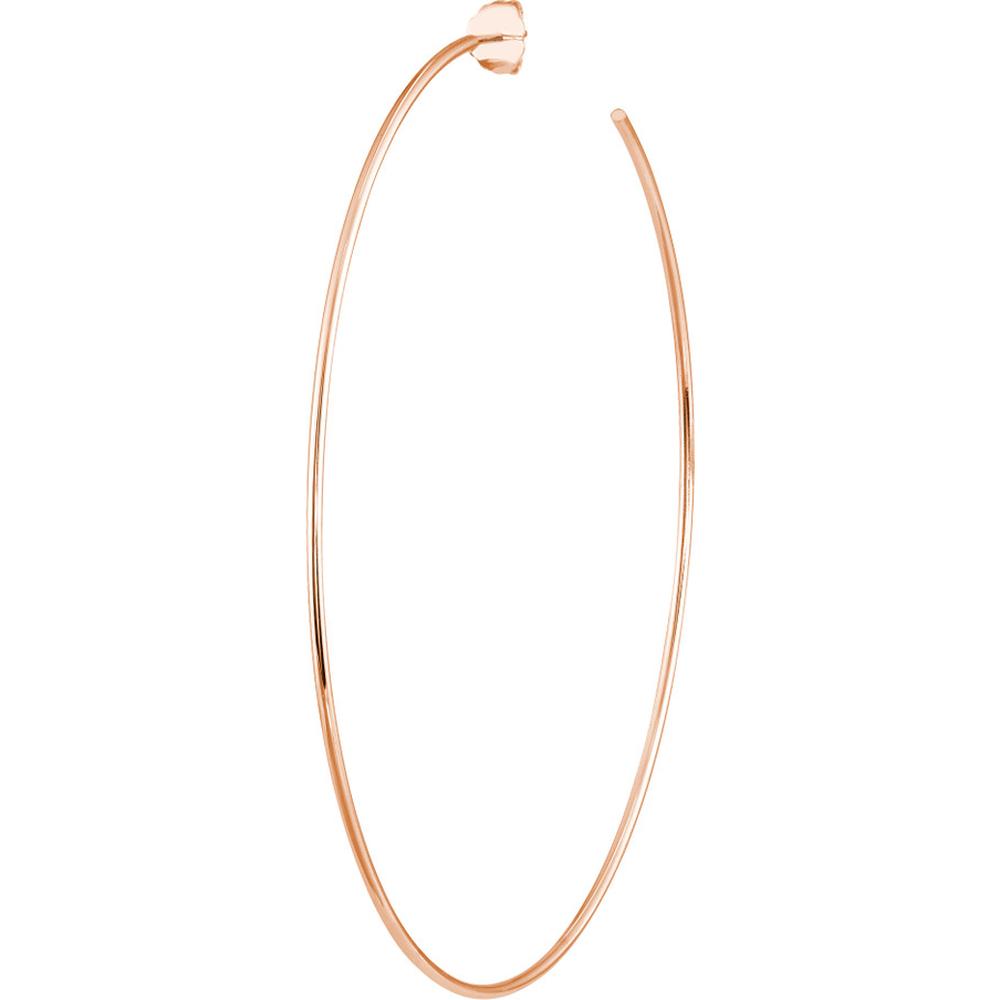 Olas d'Oro - 14K Rose Gold 75mm Large Hoop Post Earrings