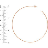 Olas d'Oro - 14K Rose Gold 75mm Large Hoop Post Earrings