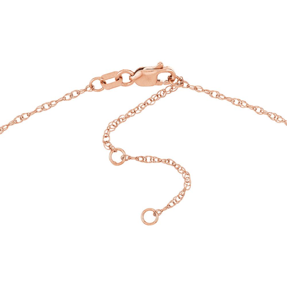 Olas d'Oro - 14K Rose Gold 7mm Vertical Block Numeral Pendant Necklace