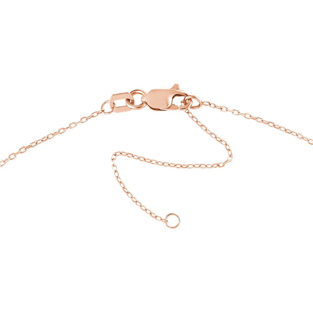 Olas d'Oro - 14K Rose Gold 7mm Vertical Script Numeral Pendant Necklace