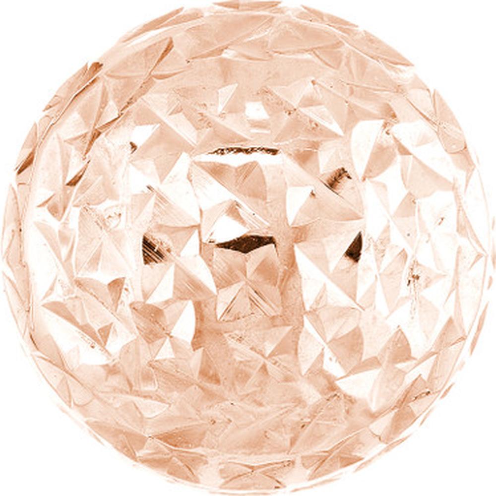 Olas d'Oro - 14K Rose Gold 8mm Textured Ball Stud Earrings