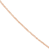 Olas d'Oro - 14K Rose Gold Adjustable 22" Diamond-Cut Cable Chain Necklace with Slider Bead