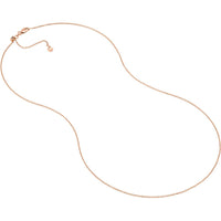 Olas d'Oro - 14K Rose Gold Adjustable 22" Diamond-Cut Cable Chain Necklace with Slider Bead