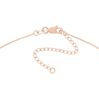 Olas d'Oro - 14K Rose Gold Adjustable Bar Necklace with 2pt Diamond Accent